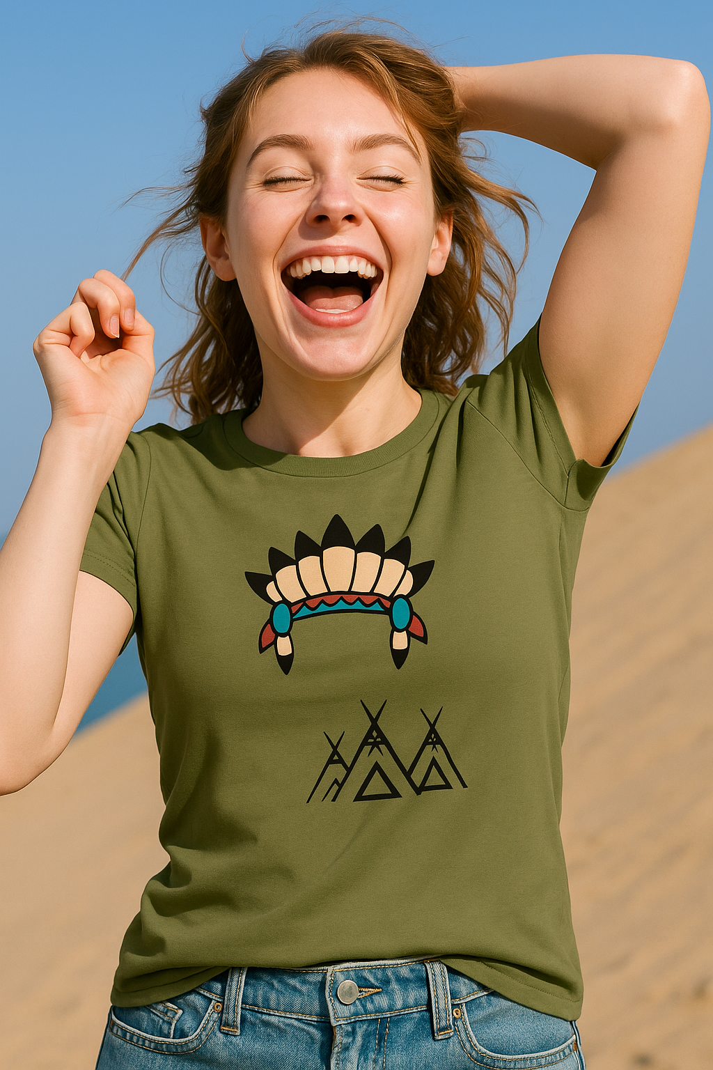 Universeel duurzaam T-shirt met print