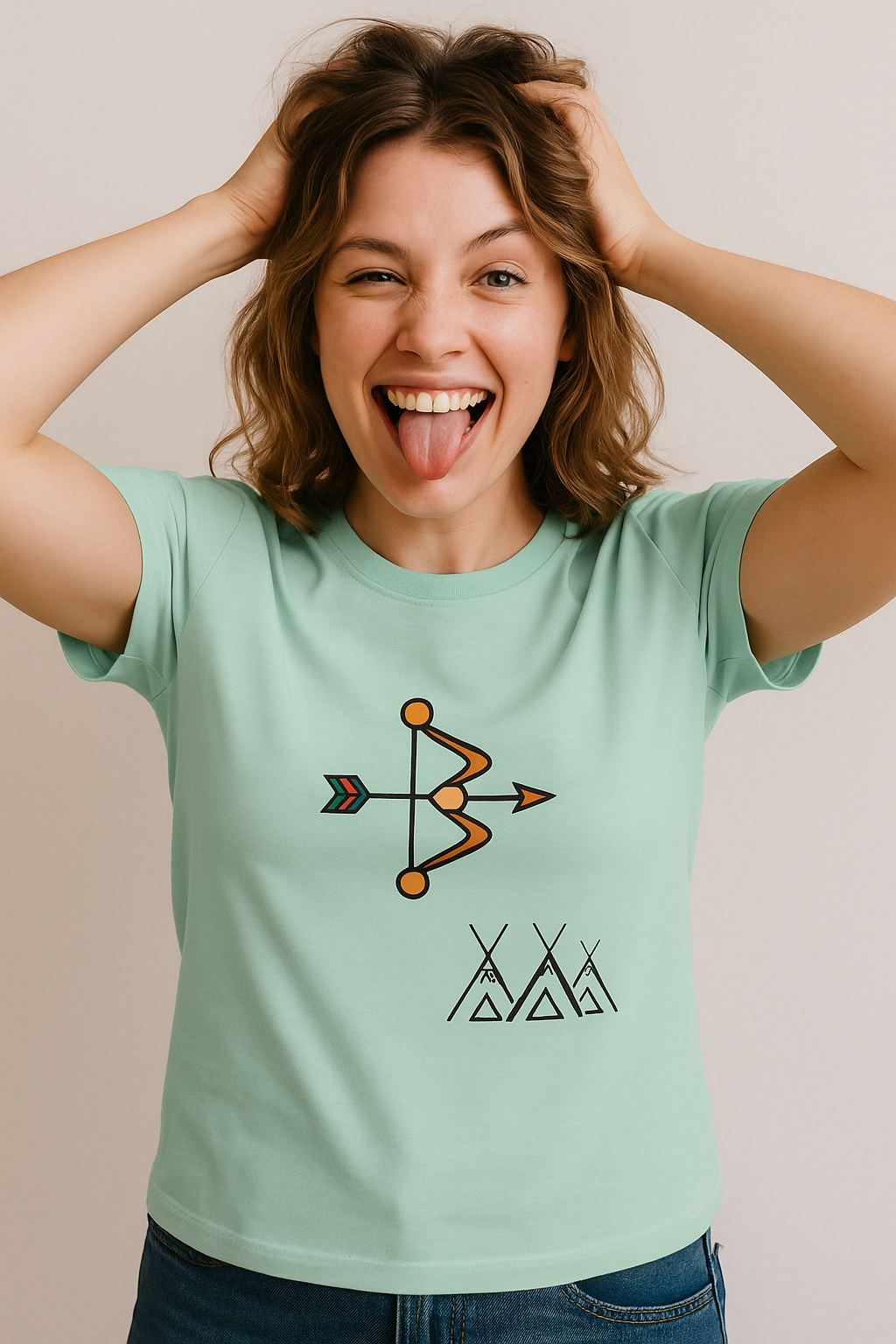 Universeel duurzaam T-shirt met print