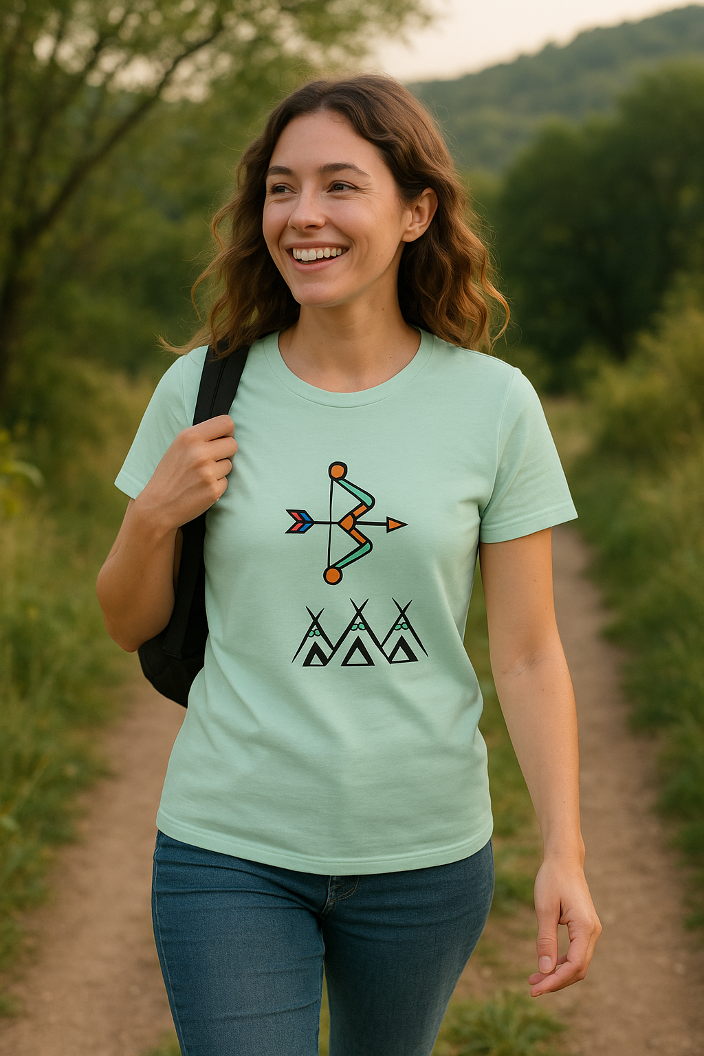 Universeel duurzaam T-shirt met print